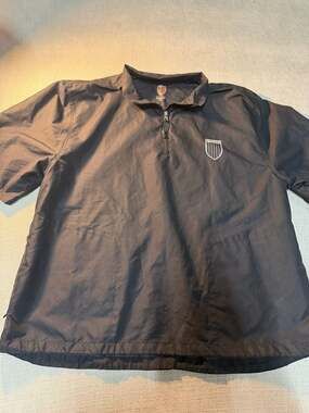 Faldo Claret & Green Short Sleeve 1/4 Zip Golf Windbreaker Pullover